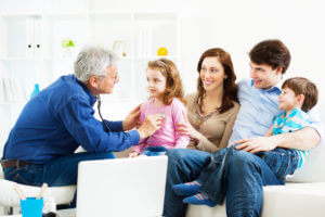 family visit to a doctors office